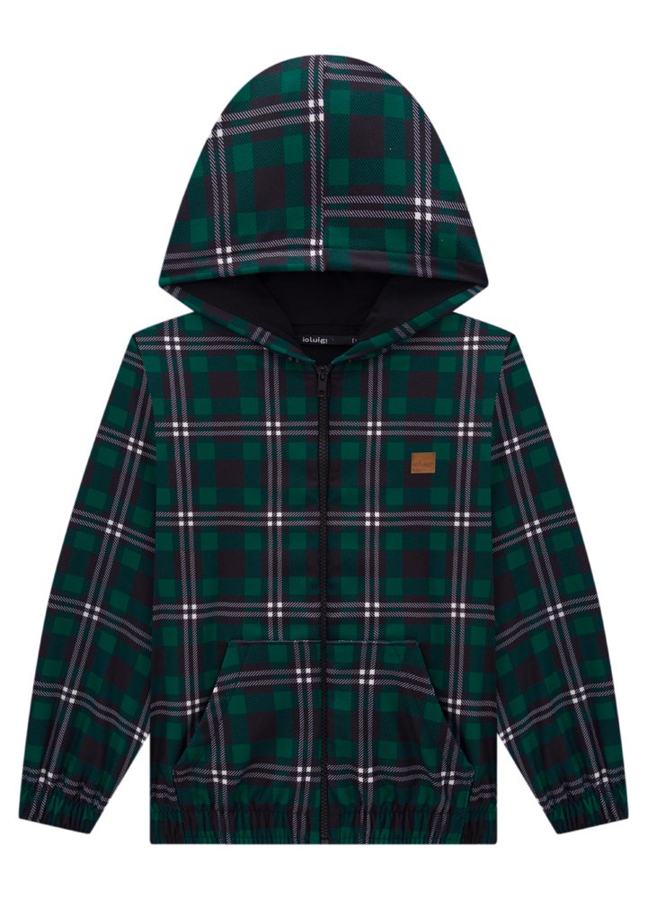 Jaqueta Infantil Em Molecotton Xadrez Felpado Ioluig!