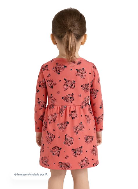 Vestido Infantil em Molecotton Felpado Marlan